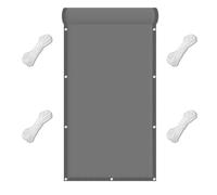 Toile Ombrage Auvent Imperméable 68 x 680 cm Tissu Polyester UV Protection avec Oeillets Toiles D'Ombrages pour Jardin Terrasse et Balcon, Gris Clair