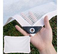 Toile Ombrage Blanche, Filet d'Ombrage avec Corde, Toile Pergola 3x3 4x6 4x4 2x10 Toile d'ombrage de Serres Coupe-Ventpour La Couverture VéGéTale Serre Jardin Patio Lawn(5X5M)