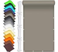 Toile Ombrage Exterieur 100 x 415 cm, Protection Solaire, Coupe-Vent, Tissu Pehd, Protection Rayons UV, Robuste et Stable, Toile Pergola avec Corde pour Jardin Terrasse, Kaki