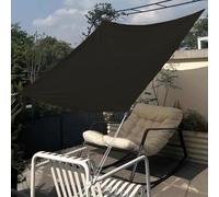 Toile Ombrage Exterieur, Avec Anneau D Et Cordons, Voile D'ombrage Rectangulaire Imperméable, Voile D Ombrage 3x4 3x3 4x6, 160g/m² Brise-Vue Extérieur, Pour Jardin Terrasse Balcon Camping(Black,2x1.5m