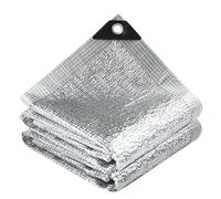 Toile Ombrage Exterieur Filet Pare-Soleil en Aluminium à taux d'ombrage de 85% - Abri Solaire réfléchissant argenté for l'été Auvent pergola Anti-UV Voiture(1x7m)