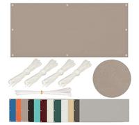 Toile Ombrage Exterieur Imperméable 1.4x3.4m, Multi Taille et Couleur Voiles D'ombrages Rectangulaire UV Protection pour Patio Jardin Terrasse Balcon avec Oeillets et Cordons, Brun