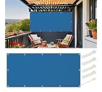 Toile Ombrage Exterieur Imperméable Rectangulaire 3 x 6 m Voile Dombrage Résistant UV Protection Solaire avec Oeillets et Cordons pour Patio Jardin Terrasse Balcon, Bleu Foncé