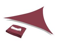 Toile Ombrage Exterieur Voile D'ombrage De Jardin, Auvent Triangulaire d'angle avec Blocs De Cordes, Pare-Soleil De Patio, Auvents De Protection Solaire, Abri Solaire(Wine Red,300x300x300CM)