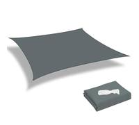 Toile Ombrage Exterieur Voile D'ombrage Pare-Soleil, Auvent De Jardin, Bâche, Abri De Patio Extérieur for Auvents De Terrasse D'arrière-Cour(Deep Gray,3x4m)