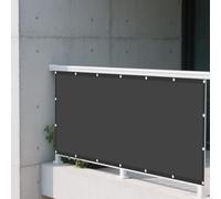 Toile Ombrage Imperméable 1.4 x 4.5 m Une Protection des Rayons UV Voiles Solaire avec Corde Libre Facile à Plier Idéal pour Jardin, Balcon et Terrasse, Gris Foncé