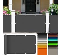 Toile Ombrage Imperméable 1.6 x 2.5 m Rectangulaire Toile Solaire Voile Bache Ombrages Jardin, Pelouse, Patio, Piscine Protection UV 98% Perméable avec Corde, Gris Foncé