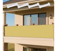 Toile Ombrage Imperméable 130 x 170 cm Imperméable Une Protection des Rayons Serres Filet Coupe-Vent avec Oeillets Idéal pour Jardin, Balcon et Terrasse, Jaune Sable