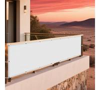 Toile Ombrage Imperméable 130 x 190 cm Anti-Déchirure Protection UV 93% PES Polyester Voiles d'ombrage avec Oeillets pour Patio Jardin, Terrasse, Extérieur, Balcon, Blanc