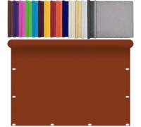 Toile Ombrage Imperméable 165 x 305 cm Toile Ombrage Auvent Résistant à La Pluie, Anti UV, Contre Le Vent avec Cordes Fixes pour Patio Terrasse Extérieur, Rouge Rouille