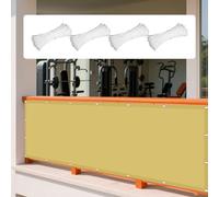 Toile Ombrage Imperméable 168 x 204 cm Anti 98% UV Contre Le Vent Résistant Serre Coupe-Vent Anti-Déchirure Cordes de Fixation Incluses pour Jardin Terrasse Balcon Camping, Couleur Crème