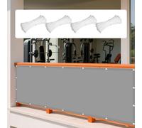 Toile Ombrage Imperméable 168 x 284 cm Anti 98% UV Contre Le Vent Résistant Serre Coupe-Vent Anti-Déchirure Cordes de Fixation Incluses pour Jardin Terrasse Balcon Camping, Gris Clair