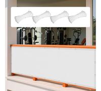 Toile Ombrage Imperméable 168 x 348 cm Anti 98% UV Contre Le Vent Résistant Serre Coupe-Vent Anti-Déchirure Cordes de Fixation Incluses pour Jardin Terrasse Balcon Camping, Blanc