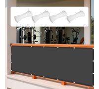 Toile Ombrage Imperméable 176 x 308 cm Anti 98% UV Contre Le Vent Résistant Serre Coupe-Vent Anti-Déchirure Cordes de Fixation Incluses pour Jardin Terrasse Balcon Camping, Gris Foncé