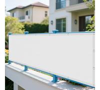 Toile Ombrage Imperméable 180 x 600 cm Protection des Rayons UV Filet d'ombrage Extérieur Résistant l'eau Polyester pour Patio, Extérieur Jardin Terrass Balcon, Blanc