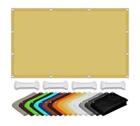 Toile Ombrage Imperméable 2.5 x 3.4 m UV 98% Indéchirable Imperméable Résistant Aux UV Toile d'ombrage Auvent avec Cordons pour Terrasse Jardin Extérieur Balcon, Jaune Sable