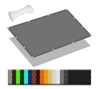 Toile Ombrage Imperméable 2.5 x 3.5 m Une Protection des Rayons UV Toiles D'Ombrages UV Protection avec 4 Morceaux de Corde pour Serre/Jardin/Pergola/Patio Lawn, Gris Clair
