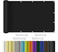 Toile Ombrage Imperméable 2.6 x 4.3 m 185G ㎡ Polyester, Résistant à l'eau, Rayons UV, de Tailles, Durable, Auvent - Protection Solaire avec Corde pour Jardin Terrasse, Noir