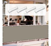 Toile Ombrage Imperméable 210 x 420 cm Imperméable 95% UV Protection Filet d'ombrage Potager Résistant l'eau Polyester pour Jardin Terrasse Extérieur Patio Piscine, Taupe