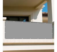 Toile Ombrage Imperméable 210 x 425 cm Imperméable Protection Rayons UV Auvent avec 4 Morceaux de Corde pour Jardin, Terrasse, Camping, Balcon, Gris Clair