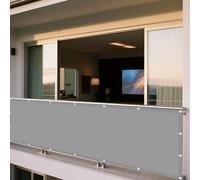 Toile Ombrage Imperméable 310 x 570 cm Imperméable UV 98% Indéchirable Déparlent Anti UV avec Le Kit de Fixation pour Cour, Terrasse, Jardin, Piscine, Camping, Gris Clair