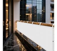 Toile Ombrage Imperméable 322 x 415 cm Résiste à des Forces de Traction Élevées Bache Ombrages avec Oeillets et Cordons pour Jardin Terrasse Extérieur Patio Piscine, Blanc