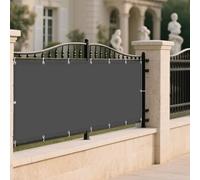 Toile Ombrage Imperméable 445 x 510 cm Lmperméable Toile Ombrage UV Protection Coupe-Vent Voiles avec Oeillets Cordons pour Serre/Jardin/Pergola/Patio Lawn, Gris Foncé