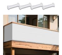 Toile Ombrage Imperméable 450 x 490 cm Protection des Rayons UV à 98% Serres Filet Coupe-Vent avec Oeillets et Cordons Idéal pour Jardin, Balcon et Terrasse, Blanc