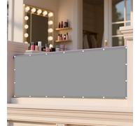 Toile Ombrage Imperméable 490 x 575 cm Imperméable PES Protection 98% UV Toile de Jardin Balcon avec Oeillets et Cordons Idéal pour Jardin, Balcon et Terrasse, Gris Clair