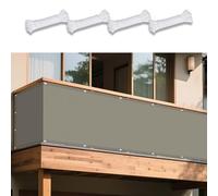 Toile Ombrage Imperméable 490 x 750 cm Protection des Rayons UV à 98% Serres Filet Coupe-Vent avec Oeillets et Cordons Idéal pour Jardin, Balcon et Terrasse, Taupe