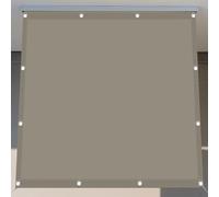Toile Ombrage Imperméable 5.5 x 10 m Protection des Rayons 98% UV Terrasse Voile d'ombrage Jardin avec Le Kit de Fixation pour Patio Balcon Jardin Terrasse Extérieur, Kaki
