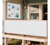 Toile Ombrage Imperméable 65 x 290 cm Imperméable PES Protection 98% UV Toile Ombrage Exterieur pour Pergola avec Cordons pour La Fête de Jardin Patio Extérieur, Blanc