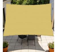 Toile Ombrage Imperméable Rectangulaire 1.2 x 3 m Toile Imperméable Auvent Antidéchirure pour Patio Jardin Terrasse Extérieur Balcon, Jaune Sable