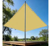 Toile Ombrage Imperméable Rectangulaire 1.6 x 4.5 m Cordon de Montage Inclus Auvent Imperméable avec Oeillets et Cordons pour en Plein Air, Jardin Terrasse, Jaune Sable