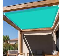 Toile Ombrage Imperméable Rectangulaire 310 x 375 cm Toile PES Résistant à l'eau Protection Voile Solaire Imperméable Protection UV pour Jardin Extérieur Terrasse Cour, Bleu Ciel