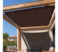 Toile Ombrage Imperméable Rectangulaire 325 x 415 cm Multi Couleur et Taille Voile d'ombrage Étanche Protection UV pour Cour Jardin Extérieure Patio Carport, Brun