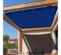 Toile Ombrage Imperméable Rectangulaire 380 x 405 cm Toile PES Résistant à l'eau Protection Voile Solaire Imperméable Protection UV pour Jardin Extérieur Terrasse Cour, Bleu Foncé