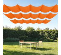 Toile Ombrage Rétractable Vague 200 x 300 cm Toile Imperméable Rectangulaire Imperméable avec Oeillets et Cordons pour Patio Jardin Terrasse Extérieur Balcon, Orange