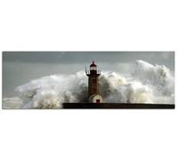 Toile paNORAMA 150 x 50 cm-photos ! (phare dans la tempête) format xxl &modern aRT pRINT fotowandbild exclusif tableaux photo imprimés sur toile avec châssis motif tableau imprimé moderne, intemporel et élégant toile un tableau photo imprimé sur toile avec motif dégagez comme meilleur marché comme peinture à l'huile photo poster affiche avec encadrement.