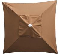 RRHCW Toile Parasol 2x2M,Auvent De Rechange pour Parasol,Parasol De Jardin Extérieur 4 Baleines, Tissu De Rechange Carré pour Parasol, Parasol De Jardin, Terrasse-Khaki