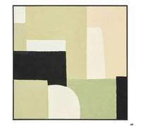 Toile peinte encadrée Giacomo vert Kaki 100x100cm - Atmosphera createur d'interieur