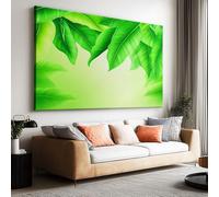 Toile Peinture 100x50cm sans Cadre Affiche Plante Feuille Paysage Naturel oeuvre Mur Art Photo pour la Maison Salon Chambre Cuisine Peinture sur Toile Horizontal Tableau décor