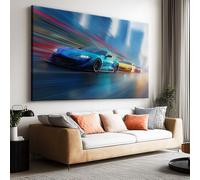 Toile Peinture 120x80cm sans Cadre Affiche Ville circuit voiture course oeuvre Mur Art Photo pour la Maison Salon Chambre Cuisine Peinture sur Toile Horizontal Tableau décor