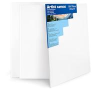 Toile Peinture 50x70cm - 3 pièces Toile a Peindre Pré-Étirée pour l'artiste, 100% Coton, Bois certifié FSC, 280GSM, 1,7cm D'épaisseur Toiles à Peindre Encadrées, Sans Acide, Triplement Apprêtée