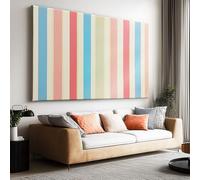 Toile Peinture 70x50cm sans Cadre Affiche Vintage Rayures oeuvre Mur Art Photo pour la Maison Salon Chambre Cuisine Peinture sur Toile Horizontal Tableau décor
