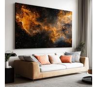 Toile Peinture 90x60cm sans Cadre Affiche Espace Univers Galaxie oeuvre Mur Art Photo pour la Maison Salon Chambre Cuisine Peinture sur Toile Horizontal Tableau décor