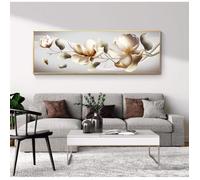 Toile Peinture Abstraite Fleur Moderne Fleur Mur Art Photos pour Salon Cuadros Nature Paysage Affiches Imprime 40x120cm Sans Cadre