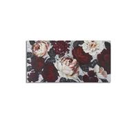 PEINTURE SUR TOILE FLEUR BLANCHE/ROUGE LIGHTBACK 150X3,8X76