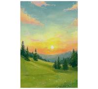 Toile Peinture Paysage Arbre Vert Affiche Decoration Murale Tableau Decoration Murale Salon Poster Mural Sans Cadre Tableaux, Posters Et Arts Décoratifs Tableau Peinture Chambre Moderne 20x30cm/1 Pcs