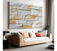 Toile Peinture Tableau Decoration Murale 3D mur briques pierre moderne Impression sur Toile Art Affiche Salon Chambre Maison Décoratifs Moderne Aesthetic Room Decor sans Cadre (80 X 60 cm)